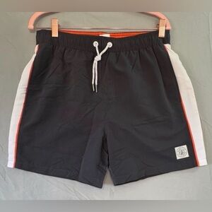 Surf Mens Quick Dry Swim Trunks Size S Beach Shorts Blue White Summer Vacation